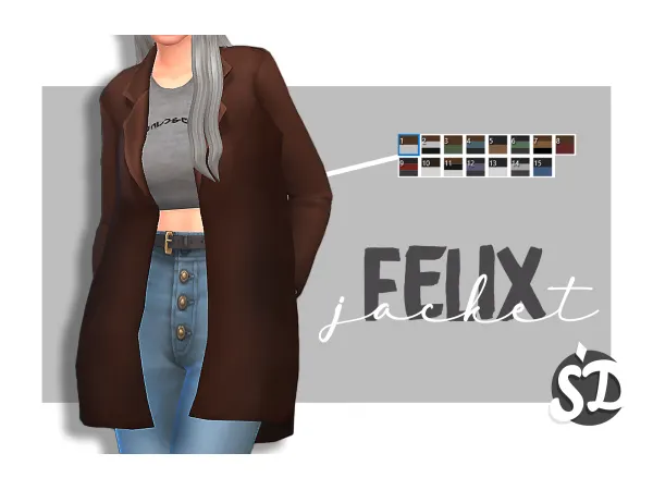 Maxis Match Felix Jacket by simsfinds - The Sims 4 Custom Content