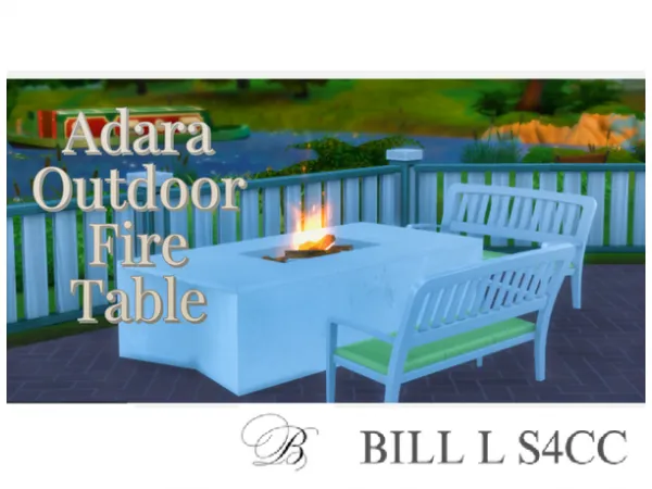 Alpha Adara Outdoor Fire Table - The Sims 4 Custom Content