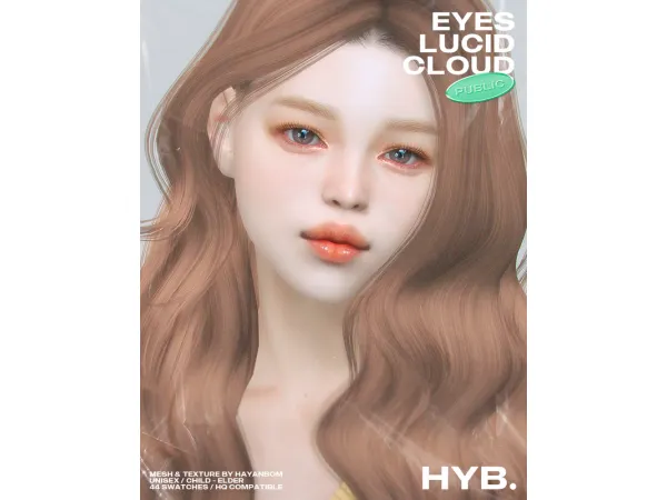 Alpha [HYB] EYES LUCID CLOUD by HAYANBOM - The Sims 4 Custom Content