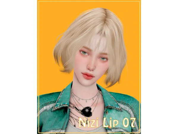 Alpha Nizi lip 07 by simsfinds - The Sims 4 Custom Content