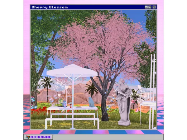 Maxis Match Cherry Blossom (Animated) by give me a nickname - The Sims 4 Custom Content