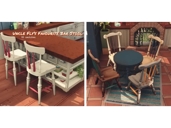 Maxis Match Uncle Flys Favourite Bar Stool - The Sims 4 Custom Content