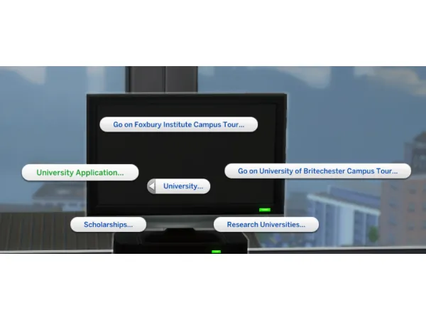 Maxis Match University Application Overhaul by adeepindigo - The Sims 4 Custom Content