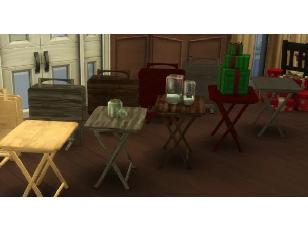 Alpha Folding Tables Stands - The Sims 4 Custom Content