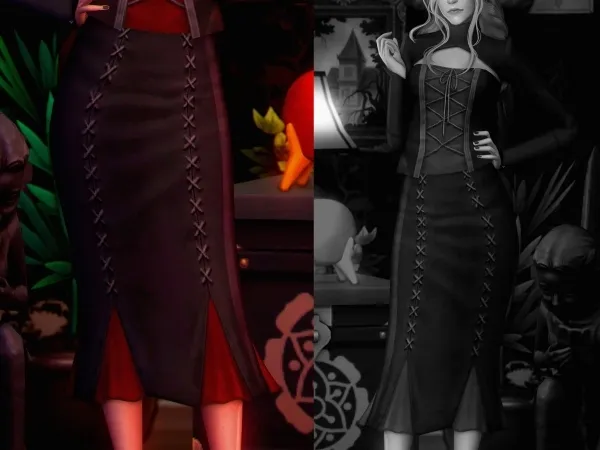 Maxis Match Buffy Skirt - The Sims 4 Custom Content