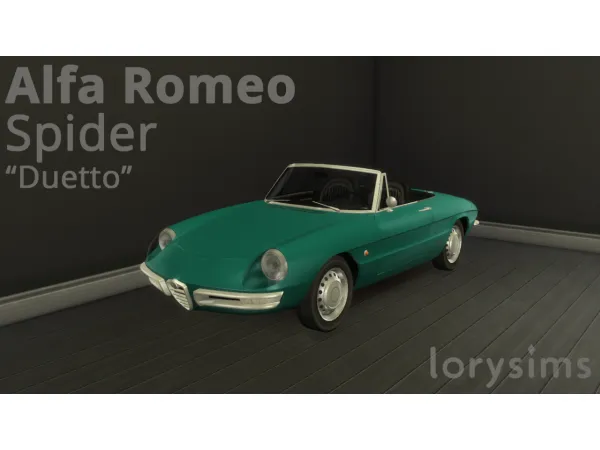 Maxis Match 1966 Alfa Romeo Spider Duetto by LorySims - The Sims 4 Custom Content