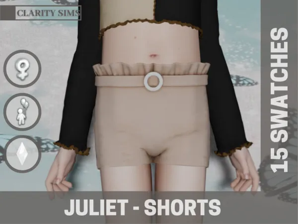 Mix Juliet Shorts Child by Clarity Sims - The Sims 4 Custom Content