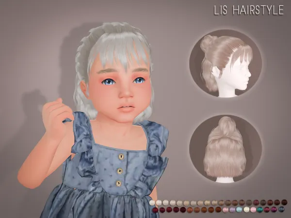 Alpha Lis Hair Toddler version BRsims - The Sims 4 Custom Content