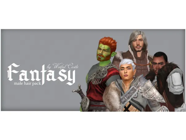 Maxis Match Fantasy (male hair pack) by Wistful Castle - The Sims 4 Custom Content