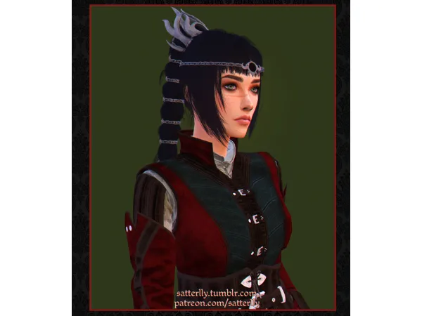 Alpha Baldurs Gate 3 Shadowheart Hairstyle by satterlly - The Sims 4 Custom Content