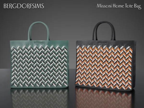 Alpha Missoni Tote Bag - The Sims 4 Custom Content