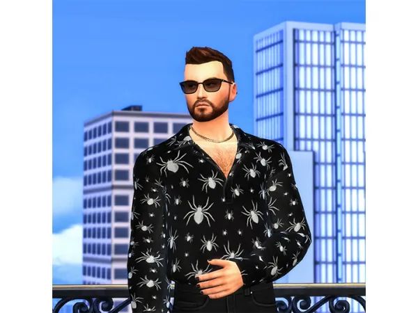 Maxis Match solistairs Tucked Open Collar Recolored - The Sims 4 Custom Content