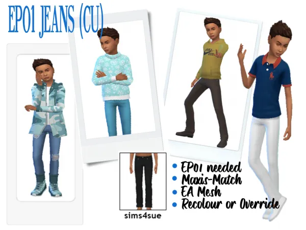Maxis Match EP01 JEANS (CU) - The Sims 4 Custom Content