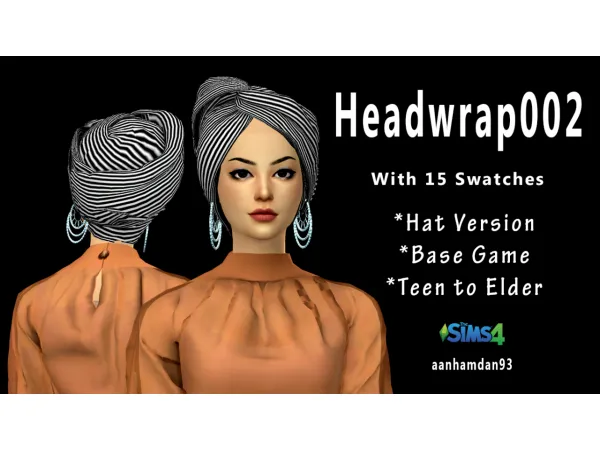 Mix Headwrap002 - The Sims 4 Custom Content