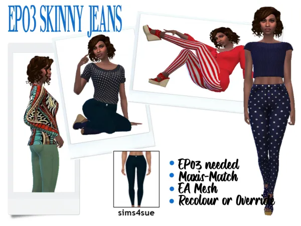 Maxis Match EP03 SKINNY JEANS - The Sims 4 Custom Content
