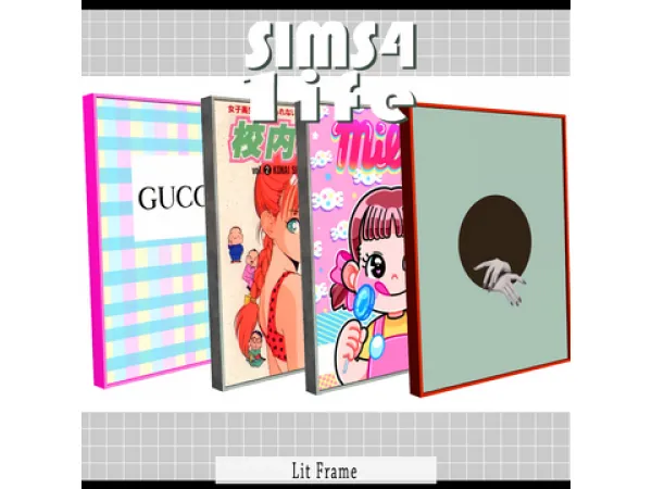 Mix Lit frame by Sims41ife - The Sims 4 Custom Content