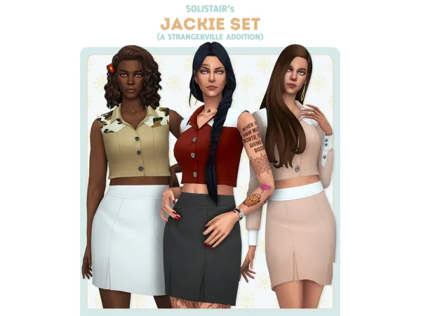Maxis Match Jackie Set (StrangerVille addition) by Solistair - The Sims 4 Custom Content