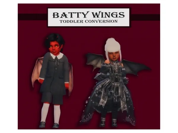 Alpha Gerbithats BattyWings for Toddlers - The Sims 4 Custom Content