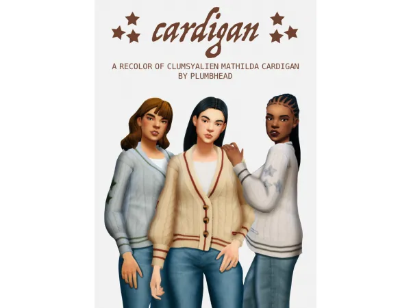 Maxis Match CARDIGAN - The Sims 4 Custom Content