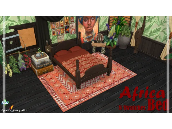 Maxis Match AFRICA Bed 2021 - The Sims 4 Custom Content