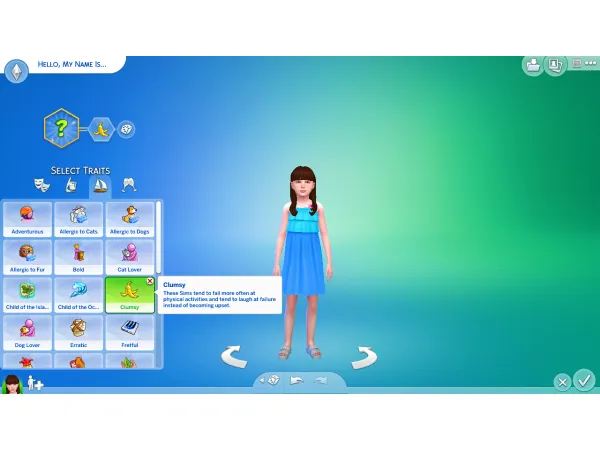 Alpha Clumsy trait for child by Sofmc9 - The Sims 4 Custom Content
