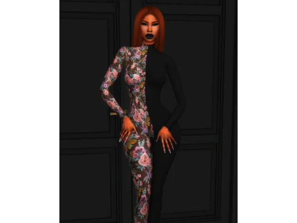 Alpha Flora Jumpsuit - The Sims 4 Custom Content