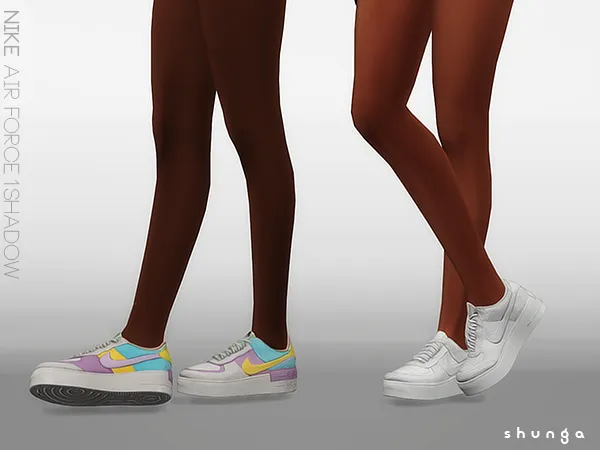 Alpha SHUNGA Nike Air Force 1 Shadow Sneakers - The Sims 4 Custom Content