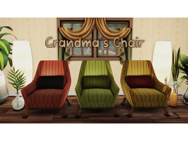 Mix Grandma's Chair by melunn - The Sims 4 Custom Content