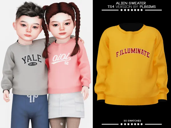 Alpha Alien Sweater - The Sims 4 Custom Content
