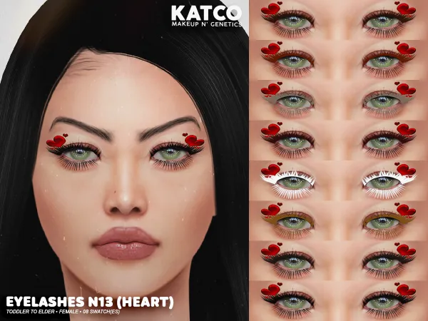 Alpha katco eyelashes 3d n13 - The Sims 4 Custom Content