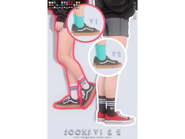 Maxis Match Set socks stockings by helgatisha - The Sims 4 Custom Content