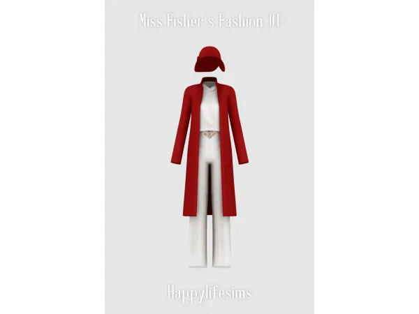 Mix [Lonelyboy] Miss Fisher's Fashion 01 (Koonam) by HappyLifeSims - The Sims 4 Custom Content