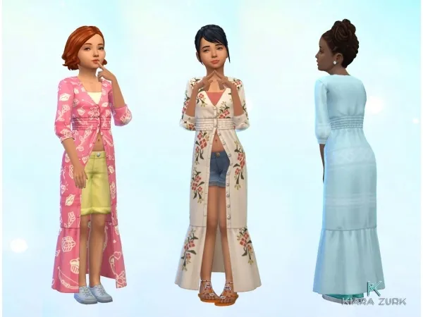 Maxis Match Dress Shirt for Girls - The Sims 4 Custom Content