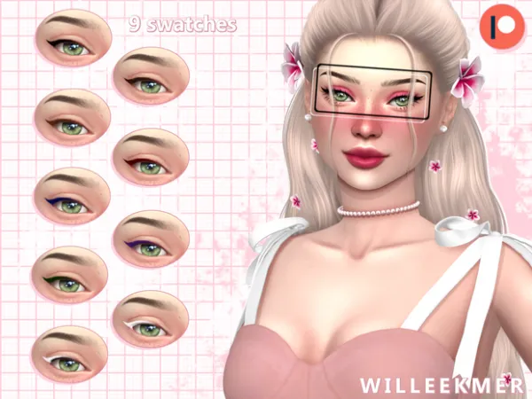 Maxis Match Ethereal Liner by Willeekmer - The Sims 4 Custom Content