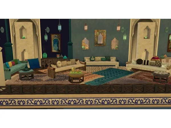 Maxis Match Rabat Lounge Set - The Sims 4 Custom Content