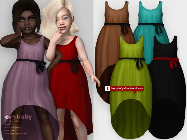 Alpha crybaby endlessly together dress by crybaby - The Sims 4 Custom Content