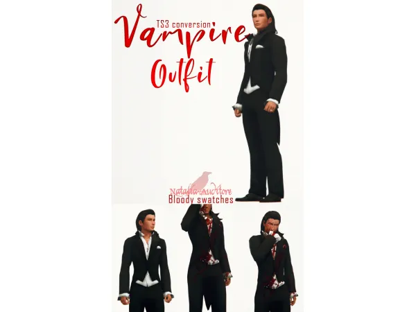 Maxis Match Vampire outfit conversion Auditore by Natalia - The Sims 4 Custom Content