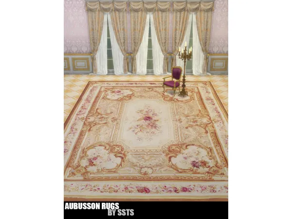 Maxis Match AUBUSSON RUGS by SSTS - The Sims 4 Custom Content