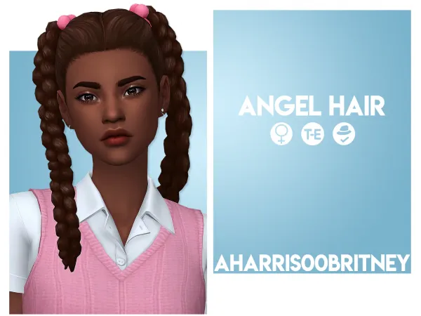 Maxis Match Angel Hair - The Sims 4 Custom Content