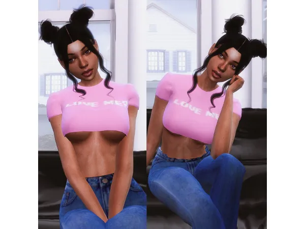 Alpha Risky Crop Top by simmerkatex - The Sims 4 Custom Content