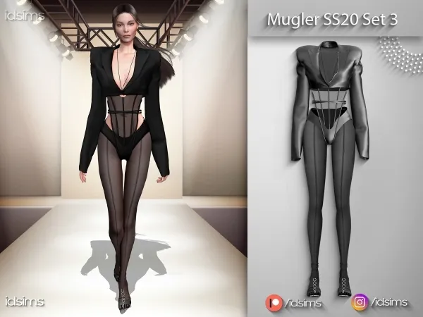 Alpha Mugler SS20 Set 3 - The Sims 4 Custom Content