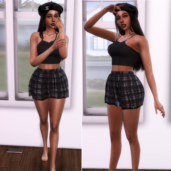 Alpha Pleated Skirt by simmerkatex - The Sims 4 Custom Content