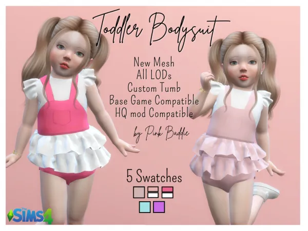 Mix Toddler Ivy Bodysuit - The Sims 4 Custom Content