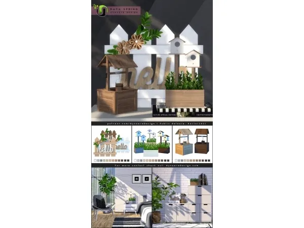 Alpha Daya Spring Decor - The Sims 4 Custom Content