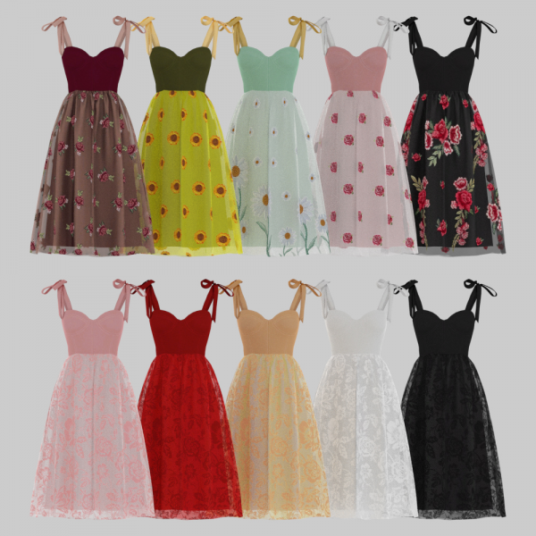 Alpha Sapphire Dress by simsfinds - The Sims 4 Custom Content