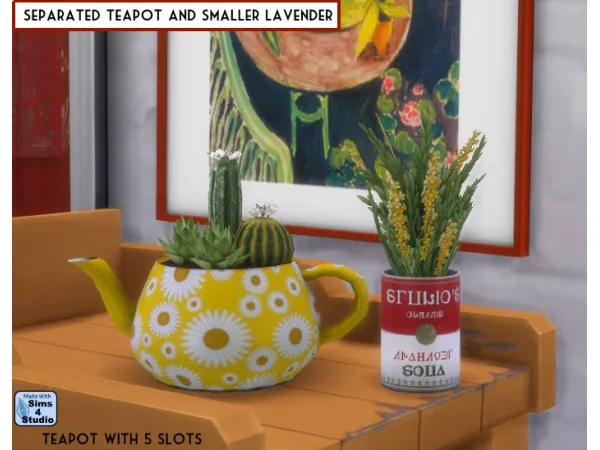 Maxis Match TEAPOT LITTLE LAVENDER - The Sims 4 Custom Content