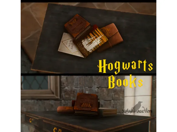 Maxis Match hogwarts books Auditore by Natalia - The Sims 4 Custom Content