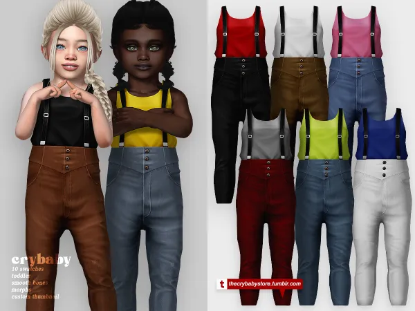 Alpha crybaby break down high waisted outfit - The Sims 4 Custom Content