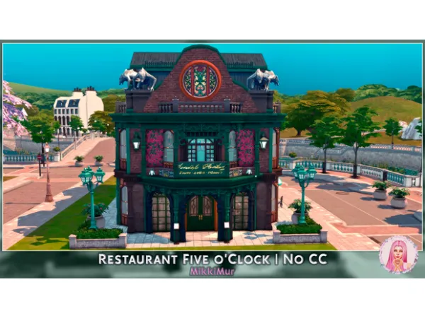 Maxis Match Restaurant Five O'Clock Sims 4 No by MikkiMur - The Sims 4 Custom Content