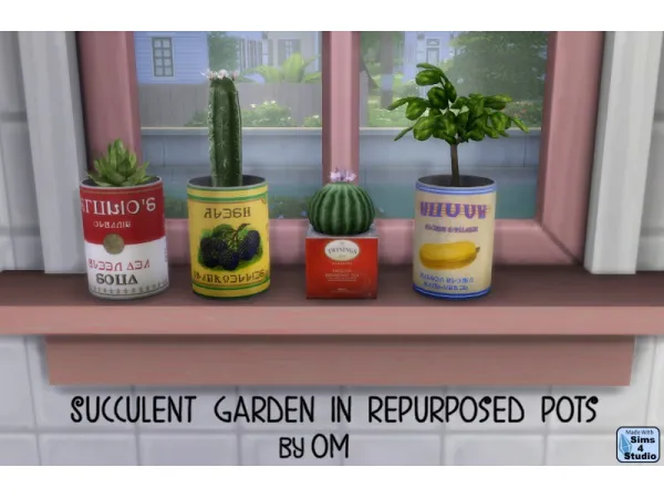 Alpha succulent garden - The Sims 4 Custom Content